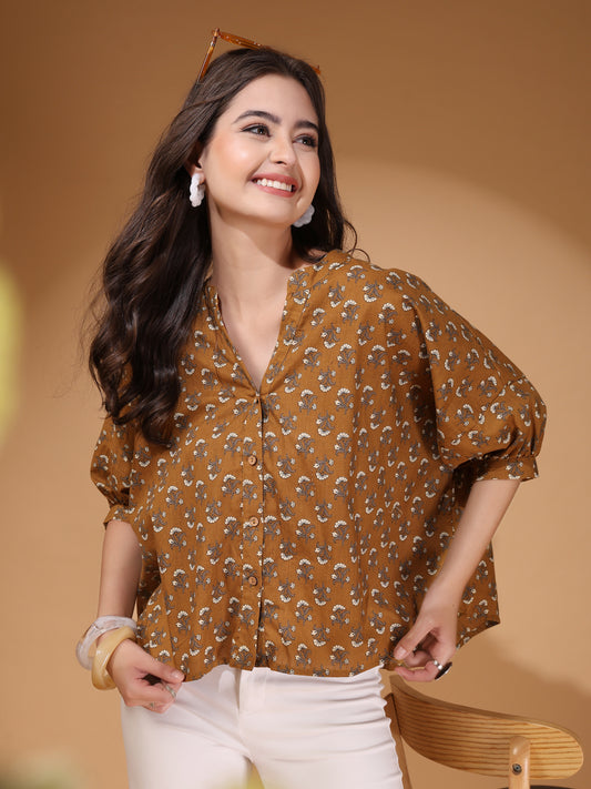 Women’s Cotton Printed Top