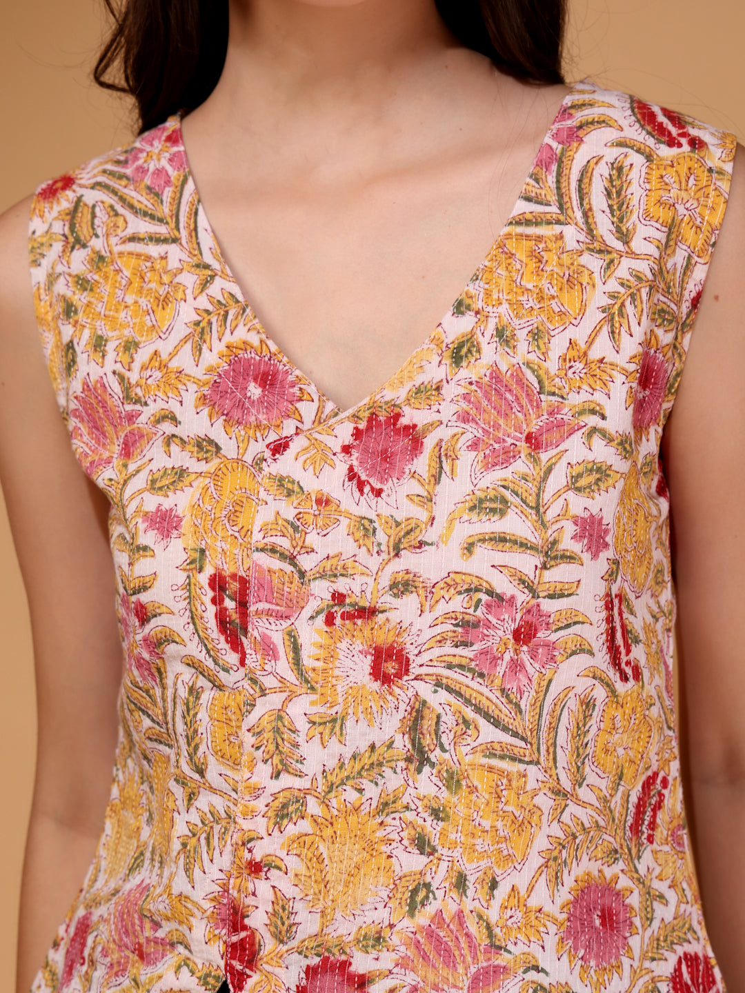 Women Kantha Floral Printed