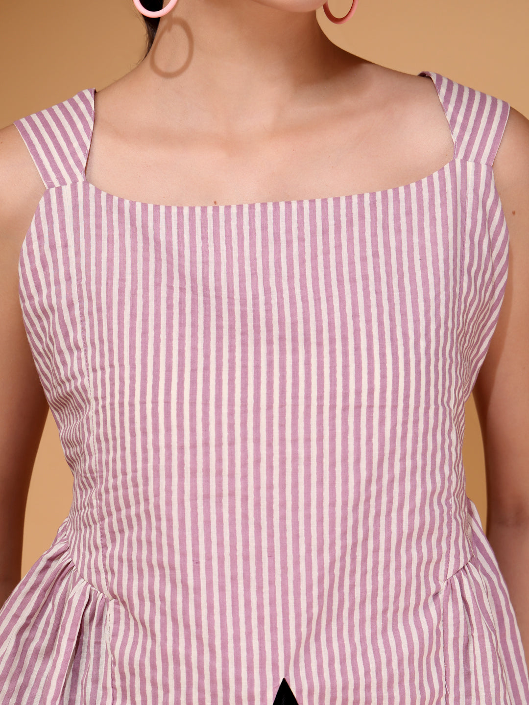 Women’s Cotton Striped Crop Top