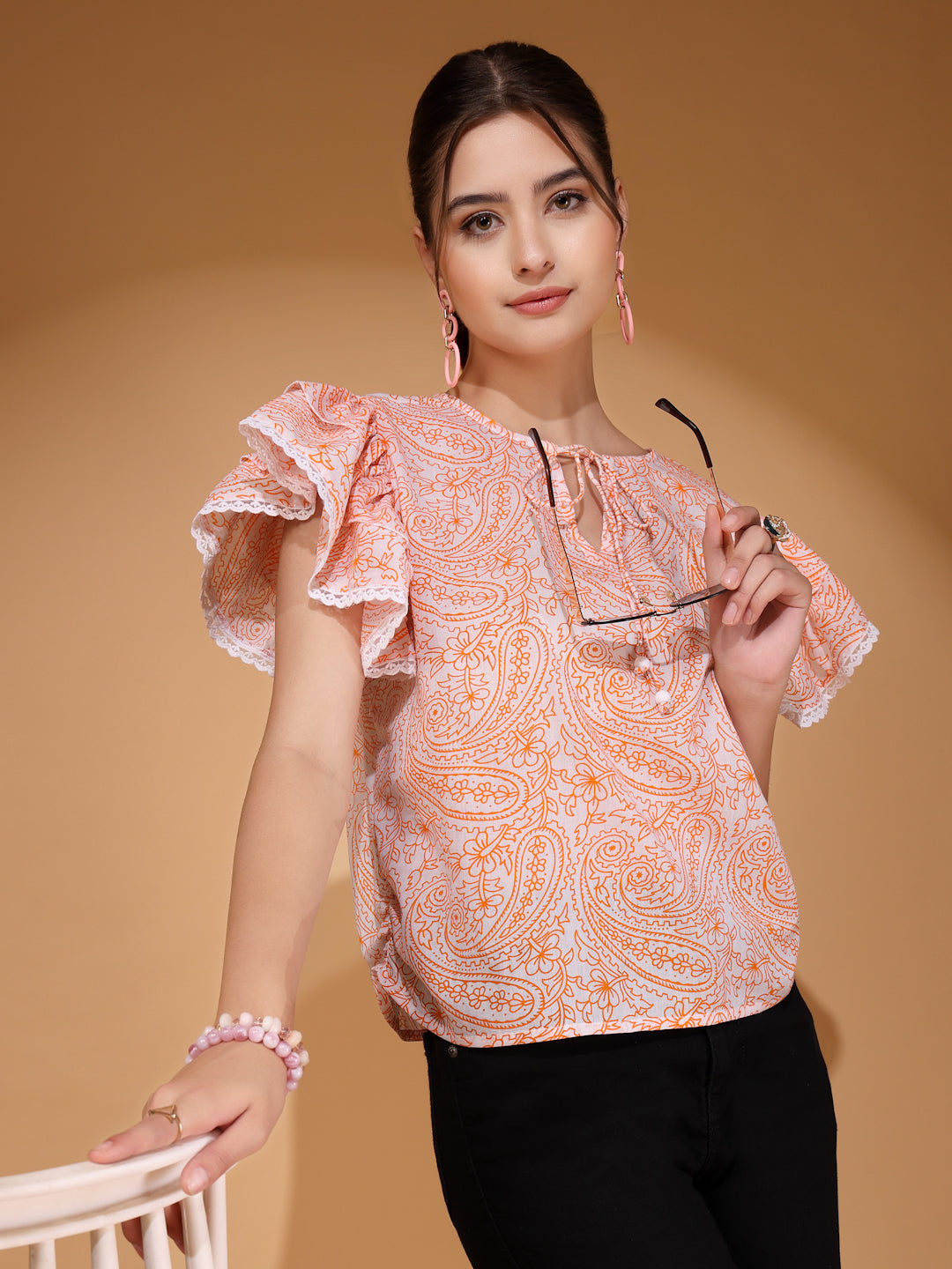 Paisley Printed Top
